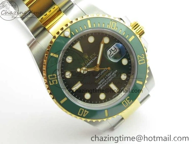 0218 Submariner 116613 LV VRF Best Edition YG Wrapped Bezel Green Dial on SS YG Bracelet A2836 MAX Version Compact 2920